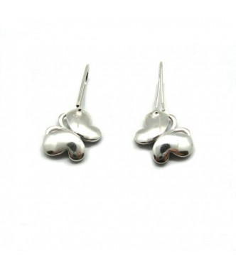 E000749H Stylish sterling silver earrings butterfly on hook solid 925 Empress
